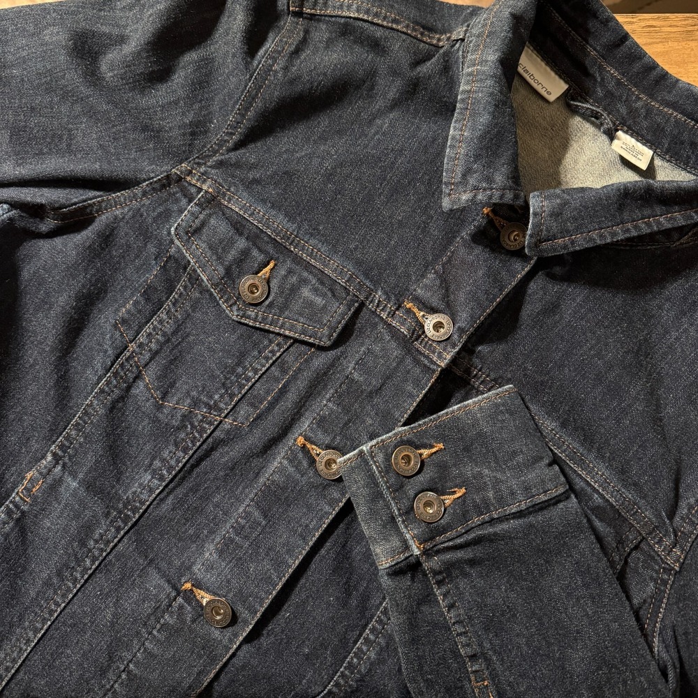 LIZ CLAIBORNE Jean Jacket Women's Large Y2K Trucker